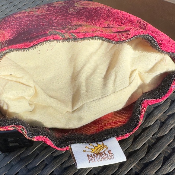 Noble Pet Company Red Silk/Satin Floral Heating Pad (microwave it) - Picture 5 of 16